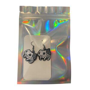 BULBASAUR SKELETON SKULL POKEMON EARRING